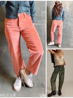 𝓯𝓹 Free People ~ We The Free Deep Trance Dropped Corduroy Jeans